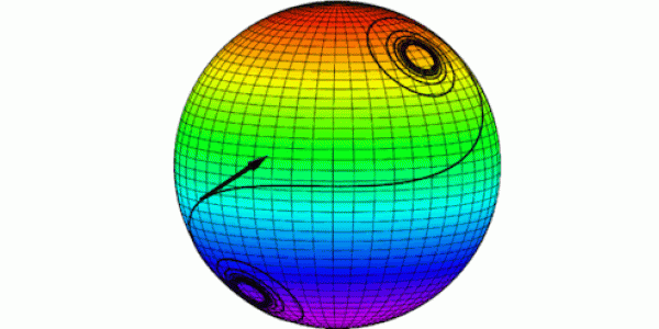 A mathematical concept is represented by a multi-colored sphere.