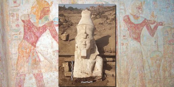 top half of unearthed Ramesses II statue