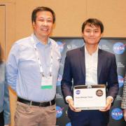 Florence Tan of NASA, Xu Wang of LASP, Kenneth Liang of Colorado School of Mines, and Carolyn Mercer of NASA