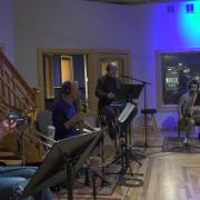 Students and faculty record arrangements at Might Fine Recording studio in Denver 